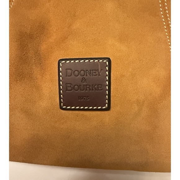 DOONEY & BOURKE Vintage Hobo Shoulder Bag Caramel Suede Brown Leather Old Money - Picture 2 of 15